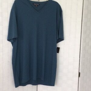 Michael Kors Mens T Shirt size XXL color Shadow Blue short sleeves.  #240